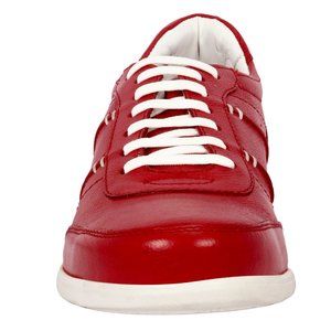 LIBERTYZENO Men's Red LEATHER CASUAL SNEAKER CASUALS